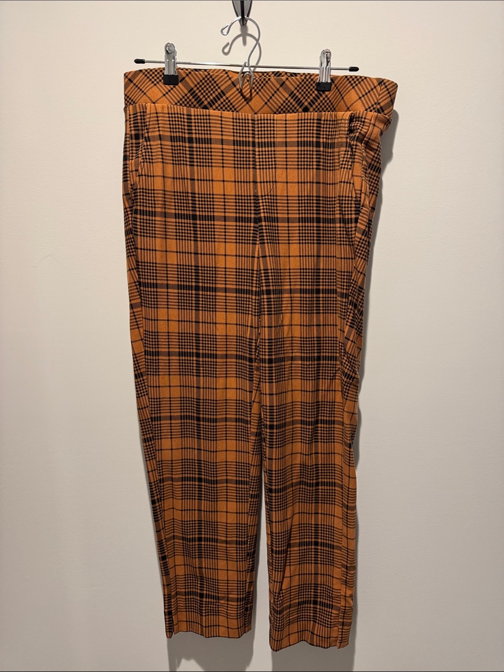 Women’s Torrid Plaid Ponte Knit Pants - Mustard Black
